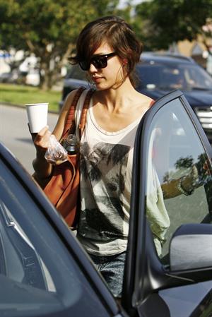 Jessica Alba leaving Caffe Luxxe in Brentwood on March 20, 2010 