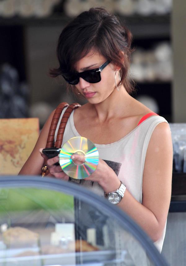Jessica Alba leaving Caffe Luxxe in Brentwood on March 20, 2010 