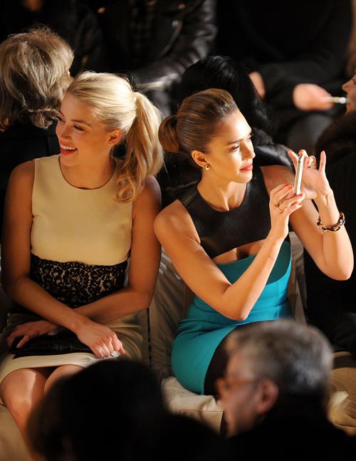 Jessica Alba Michael Kors Fall 2012 fashion show in New York on February 15, 2012 
