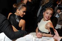 Jessica Alba Michael Kors Fall 2012 fashion show in New York on February 15, 2012 