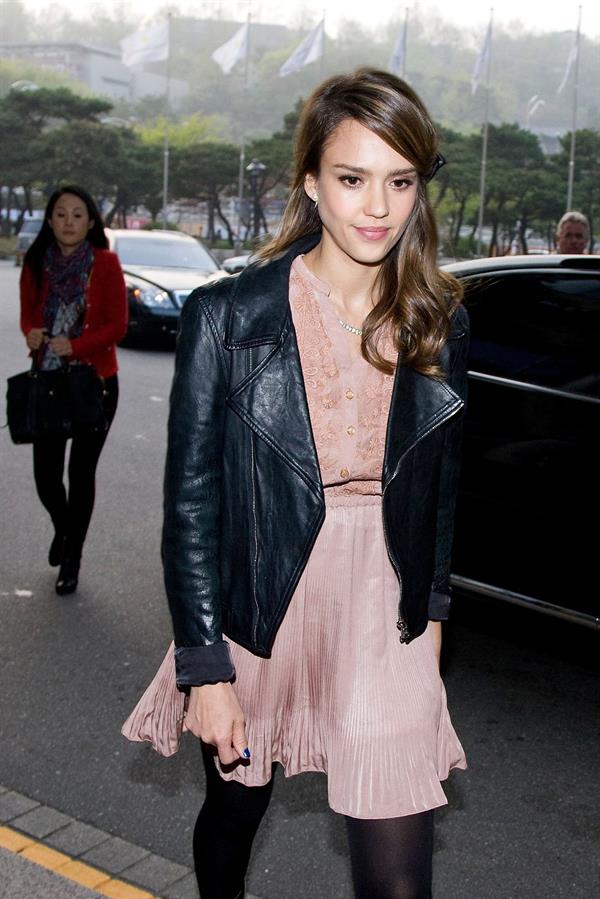 Jessica Alba in Seoul Korea on April 23, 2012