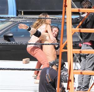 Jessica Alba wrestling in Los Angeles 09-04-12 