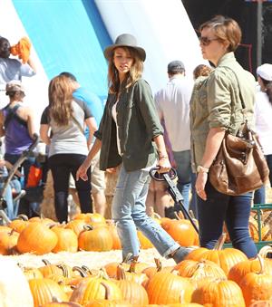 Jessica Alba – at Mr Bones Pumpkin Patch 10/12/13  