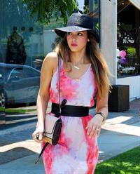 Jessica Alba shopping at Bel Bambini before heading to a baby shower in Hollywood on June 29, 2013