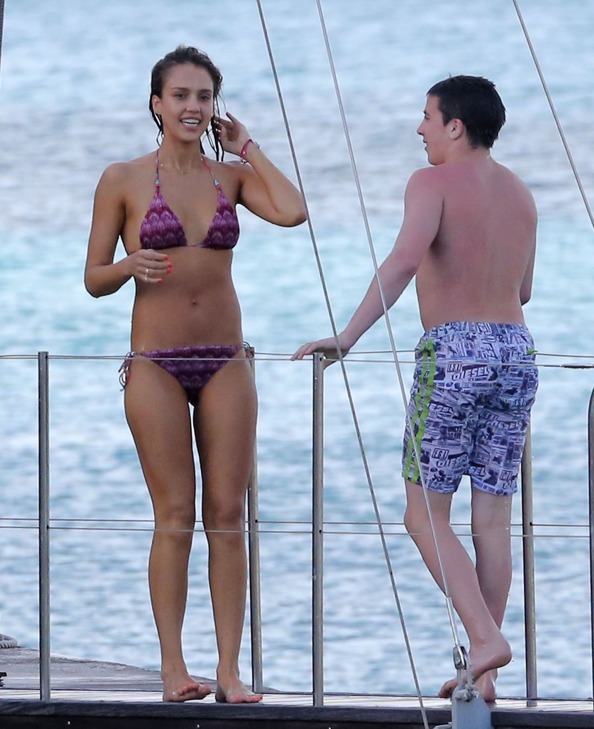 Jessica Alba bikini candids in St. Barts 4/5/13 