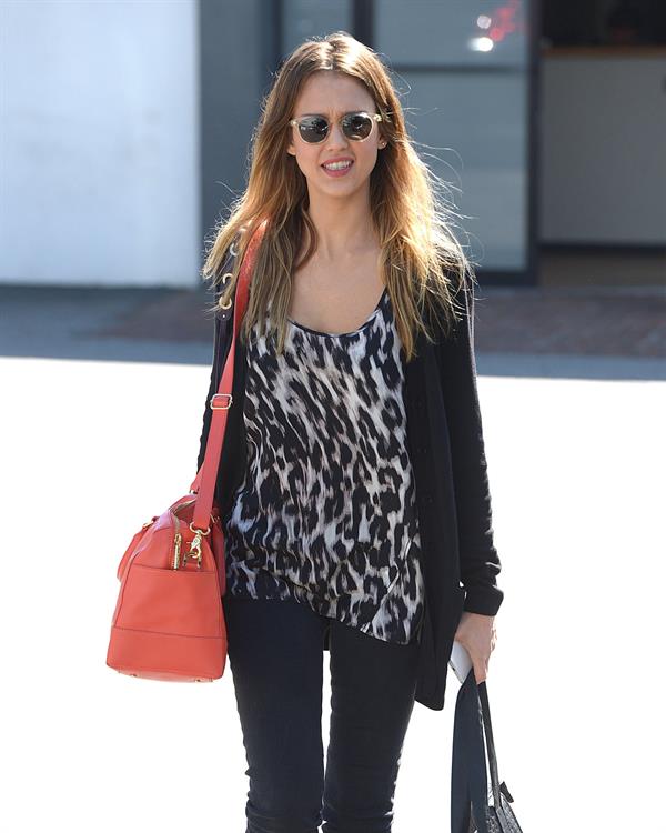 Jessica Alba running errands in West Hollywood 2/25/13 