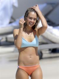 Jessica Alba  bikini candids in St. Barts 4/4/13 