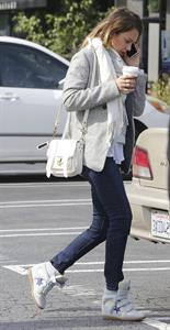Jessica Alba at her office in Santa Monica 2/8/13 