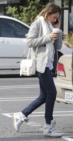 Jessica Alba at her office in Santa Monica 2/8/13 