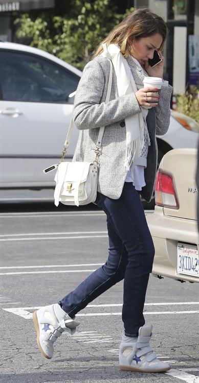 Jessica Alba at her office in Santa Monica 2/8/13 