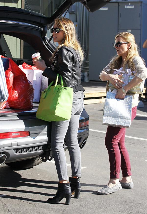 Jessica Alba Christmas shopping at Target in LA 12/20/12 