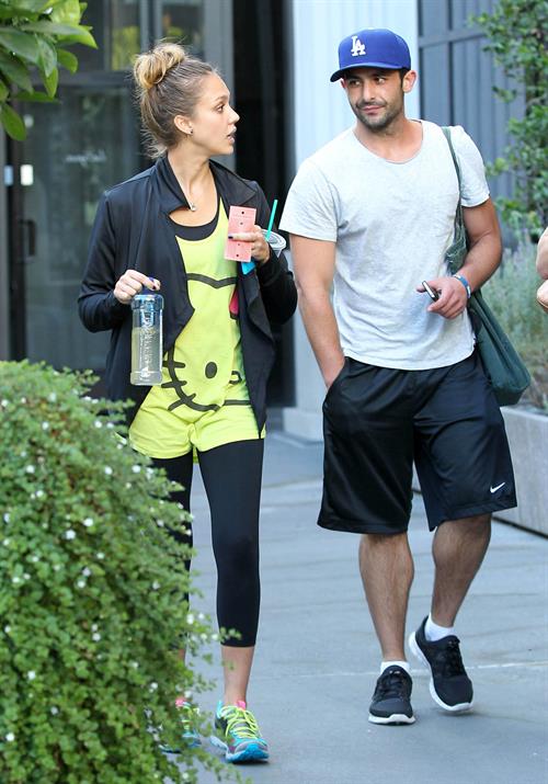 Jessica Alba  at the gym in West Hollywood 9/28/12 