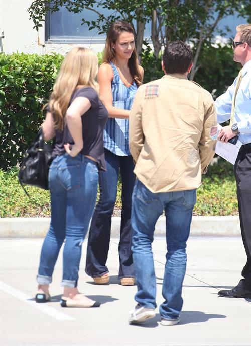 Jessica Alba - checked out a new site for her company in Montebello, California July 31, 2012