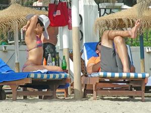 Eva Longoria Wearing a bikini on holiday in Marbella 04.08.13 