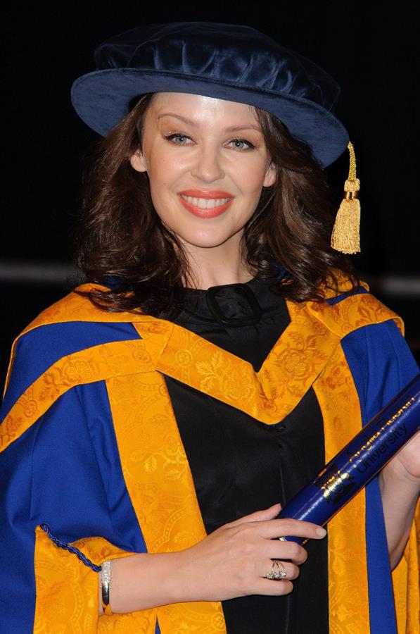 Kylie Minogue receiving an Honorary Doctor of Science in Health