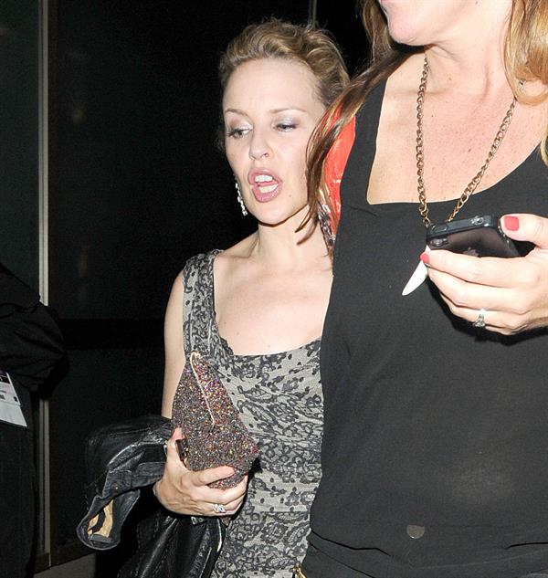 Kylie Minogue - seen leaving Whisky Mist, following a night out in London, 29072012