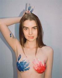 Ali Michael in body paint