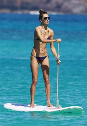 Alessandra Ambrosio in St Barth French West Indies on January 23, 2010