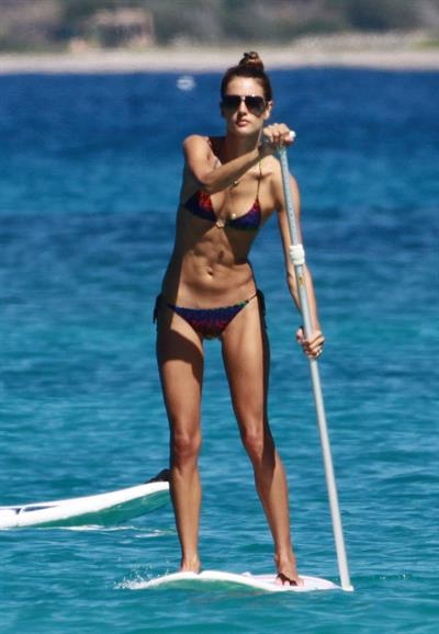 Alessandra Ambrosio in St Barth French West Indies on January 23, 2010
