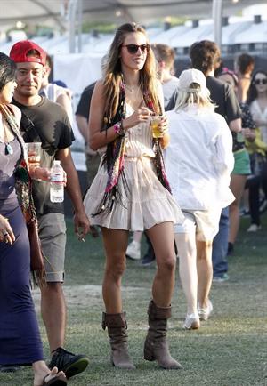 Alessandra Ambrosio at Coachella Valley Music and Arts Festival day 1 on April 15, 2011 