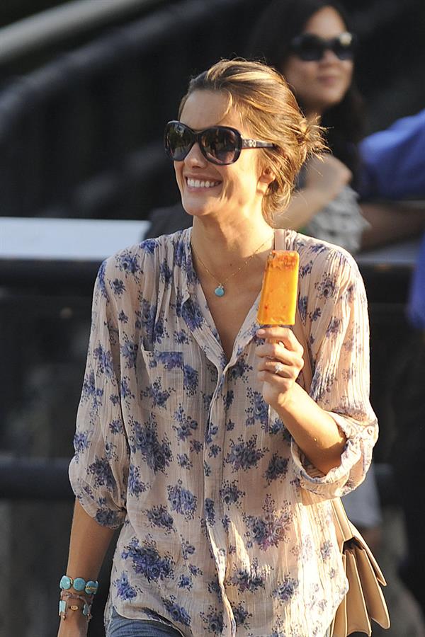 Alessandra Ambrosio New York candids on June 29, 2011 