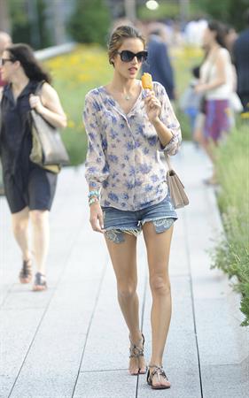 Alessandra Ambrosio New York candids on June 29, 2011 