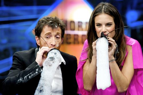 Alessandra Ambrosio on El Hormiguero tv show in Madrid 05.03.2012 