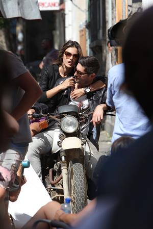 Alessandra Ambrosio on set of a photoshoot in Rio de Janeiro on July 30, 2011 