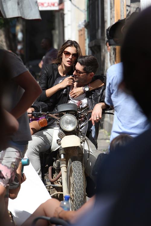 Alessandra Ambrosio on set of a photoshoot in Rio de Janeiro on July 30, 2011 