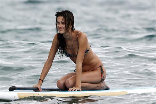 Alessandra Ambrosio on the beach in Hawaii on July 28, 2010 