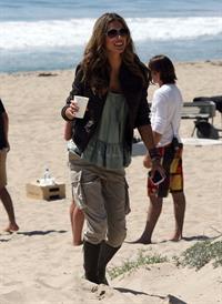 Alessandra Ambrosio photoshoot on the beach in Malibu