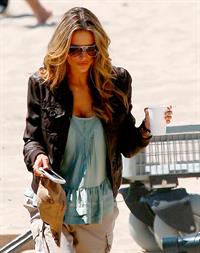 Alessandra Ambrosio photoshoot on the beach in Malibu