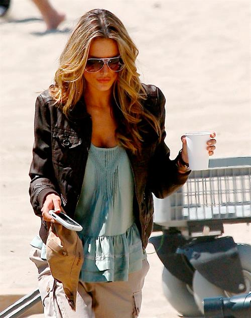 Alessandra Ambrosio photoshoot on the beach in Malibu