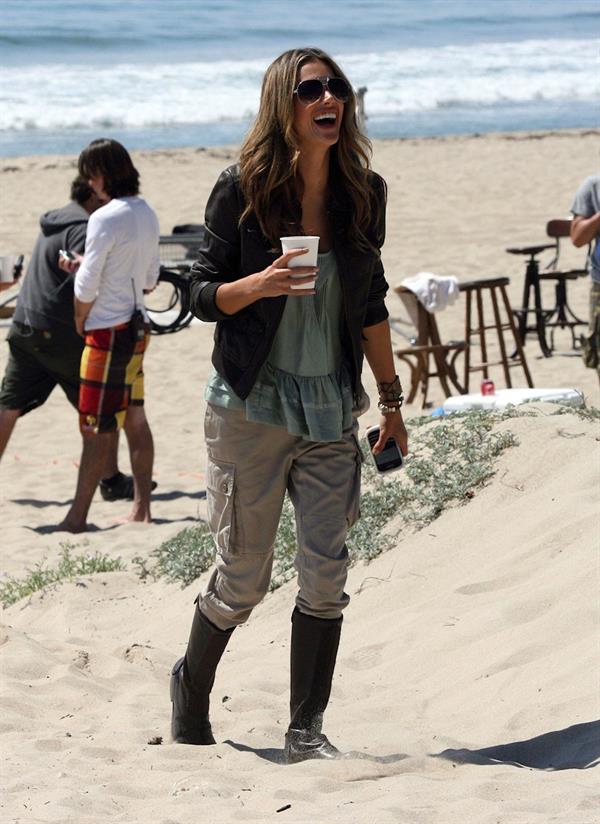 Alessandra Ambrosio photoshoot on the beach in Malibu