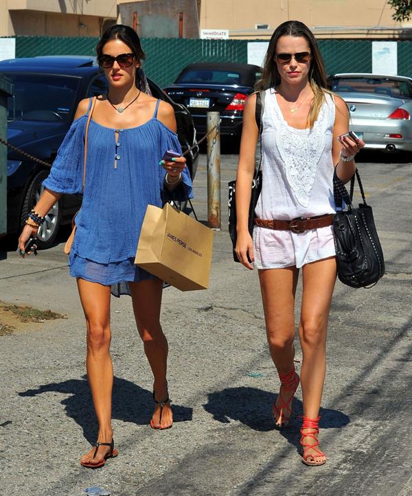 Alessandra Ambrosio shopping at James Perse Brentwood on September 6, 2011