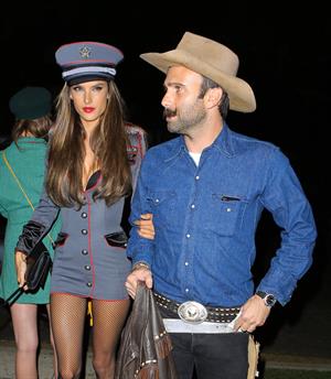 Alessandra Ambrosio at a Halloween party in Beverly Hills 10/26/12 