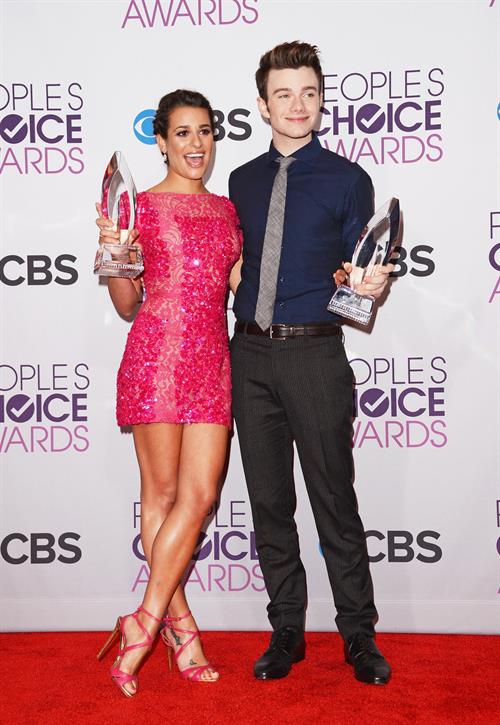 Lea Michele in pink at the 39th Annual People's Choice Awards in Los Angeles on Jan 9, 2013 