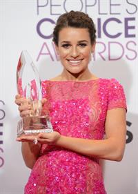 Lea Michele in pink at the 39th Annual People's Choice Awards in Los Angeles on Jan 9, 2013 
