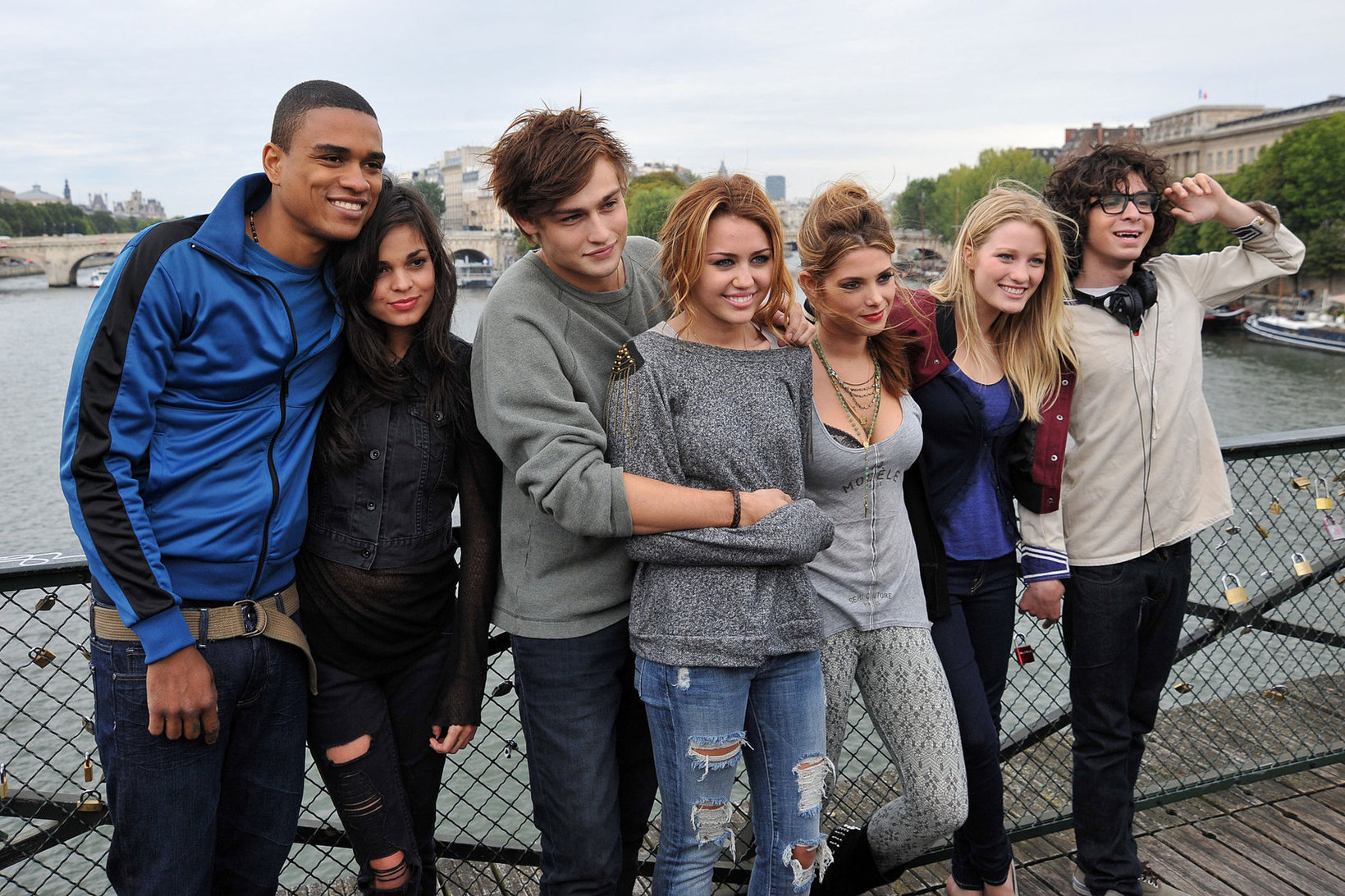 Ashley Greene and Miley Cyrus in Paris France on September 6, 2010 
