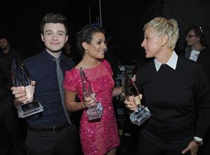 Lea Michele at the 39th Annual People's Choice Awards in Los Angeles on Jan 9, 2013