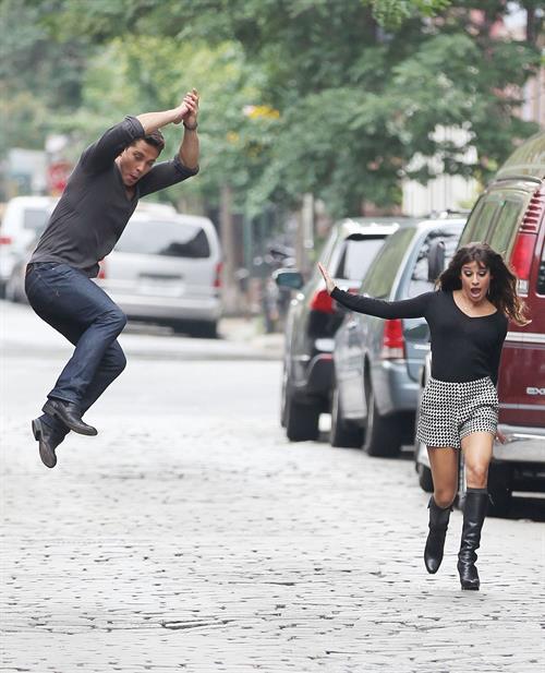 Lea Michele - On the Set of Glee - August 12, 2012