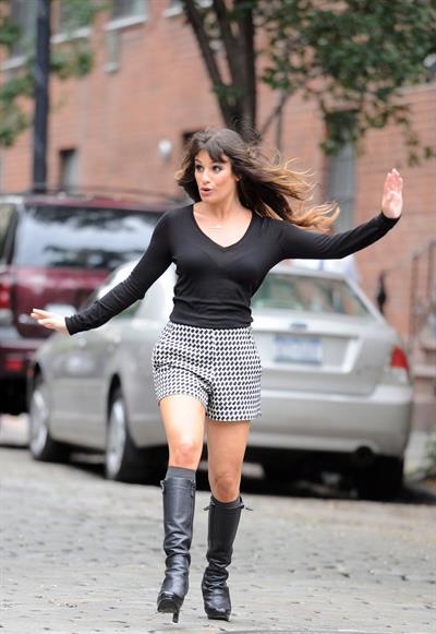 Lea Michele - On the Set of Glee - August 12, 2012
