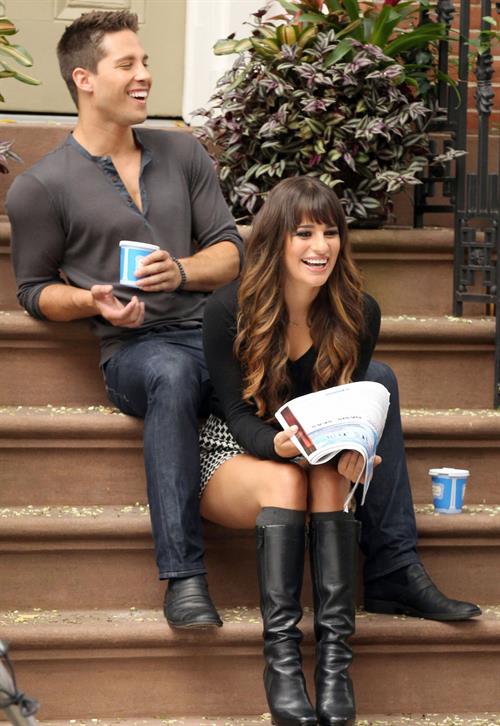 Lea Michele - On the Set of Glee - August 12, 2012