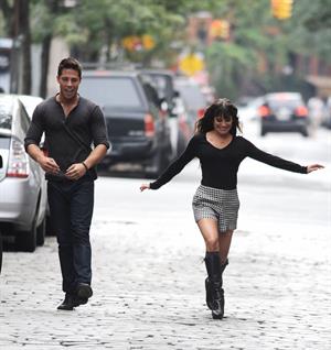Lea Michele - On the Set of Glee - August 12, 2012