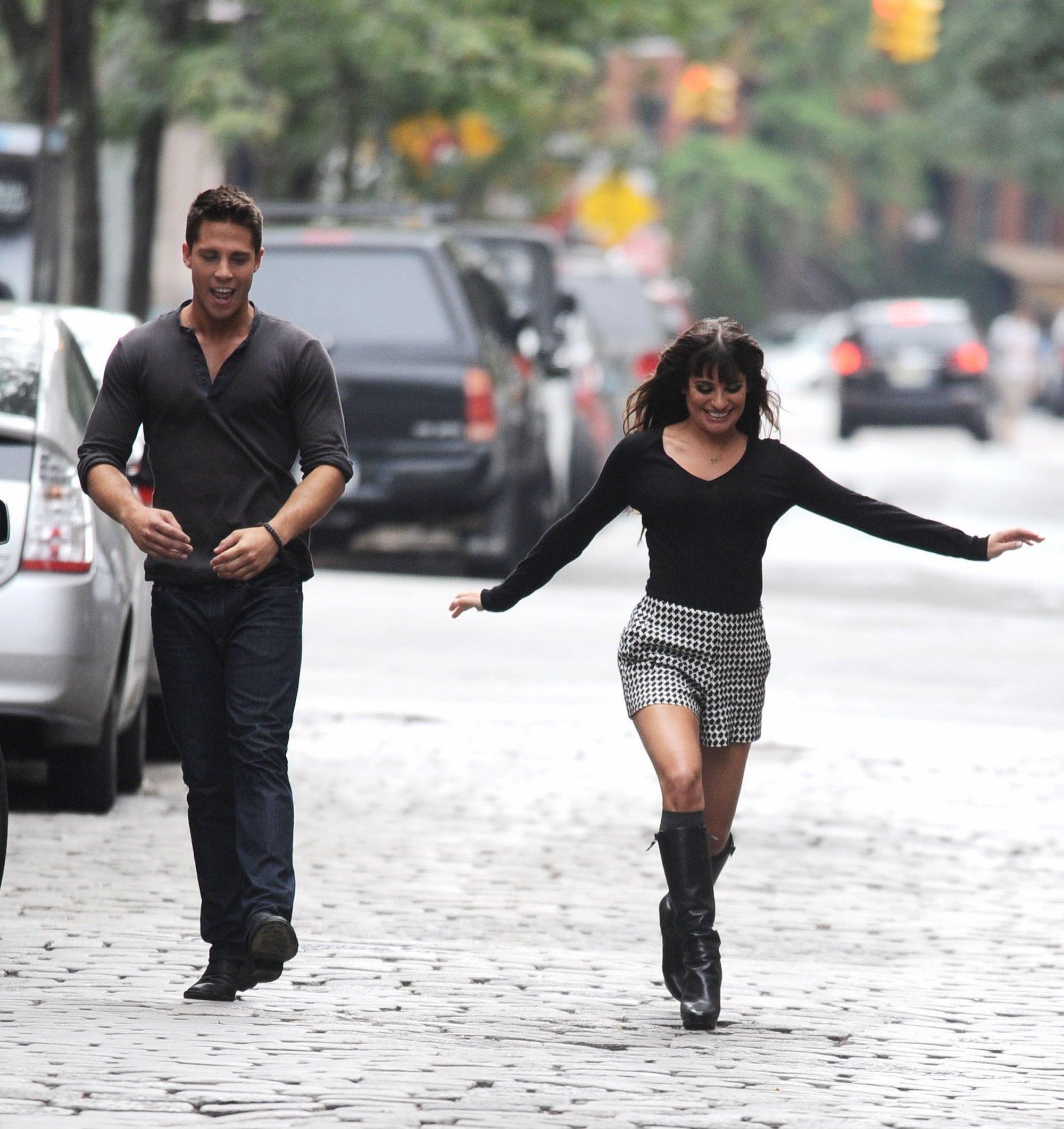 Lea Michele - On the Set of Glee - August 12, 2012