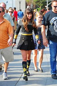Lea Michele On the Glee set in Washington Square Park, NYC - August 11 2012