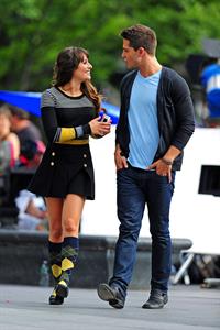 Lea Michele On the Glee set in Washington Square Park, NYC - August 11 2012