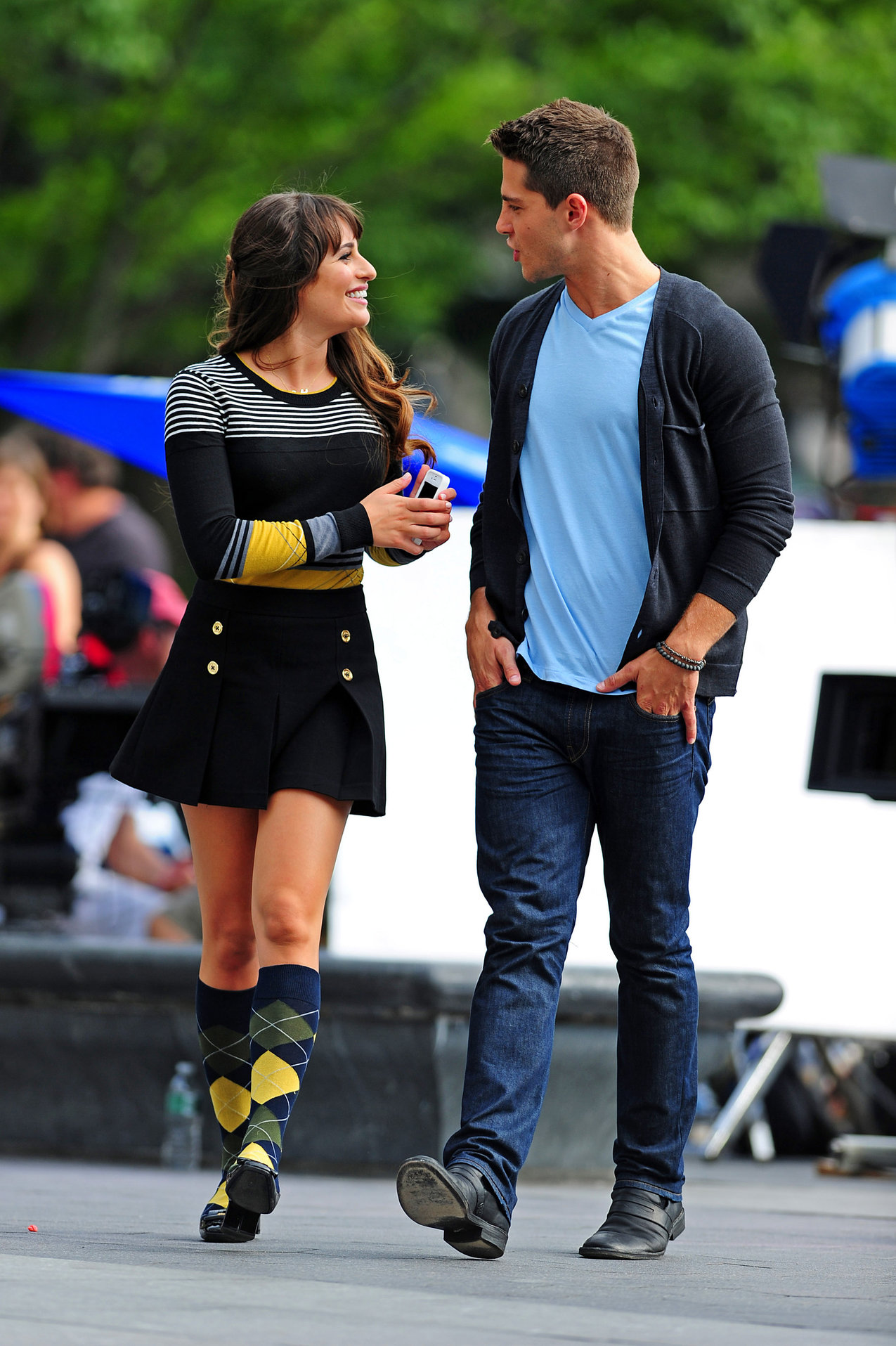 Lea Michele On the Glee set in Washington Square Park, NYC - August 11 2012