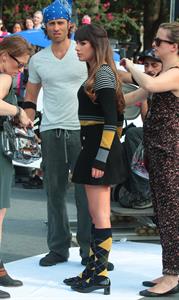 Lea Michele On the Glee set in Washington Square Park, NYC - August 11 2012