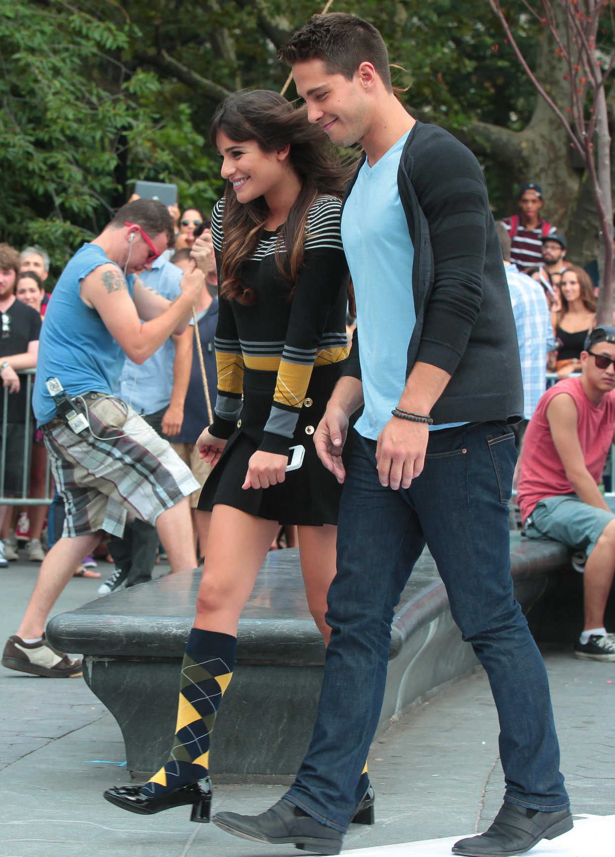 Lea Michele On the Glee set in Washington Square Park, NYC - August 11 2012